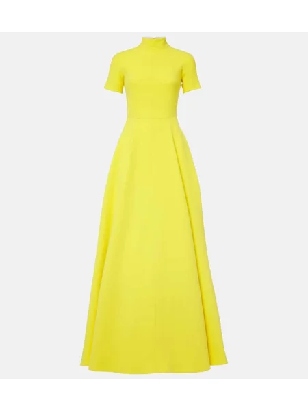 Sukienka Emilia Wickstead wełniana żółta