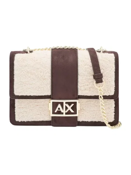 Kabelka Armani Exchange hnedá