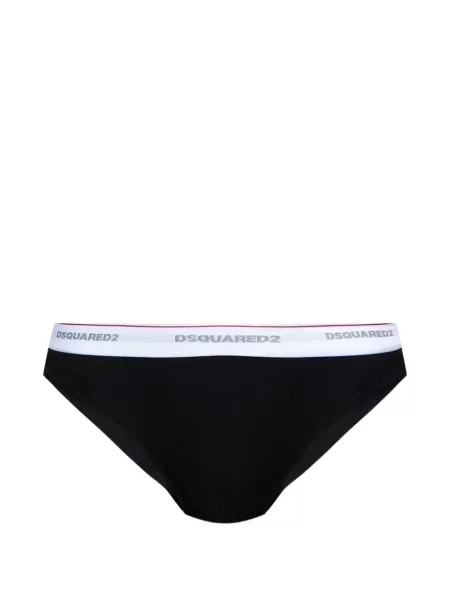Kalhotky briefs Dsquared2 s autogramem černé