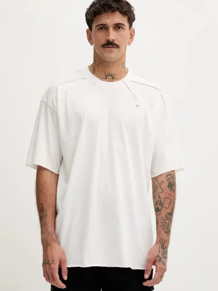 Diesel t-shirt gładki biały