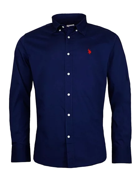U.S. POLO ASSN. Cămașă bleumarin roșu