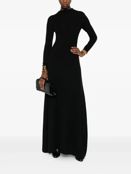 Rochie maxi Tom Ford lungă de costum negru