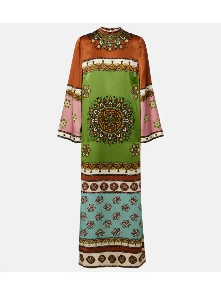 Rochie maxi Alemais de mătase de costum