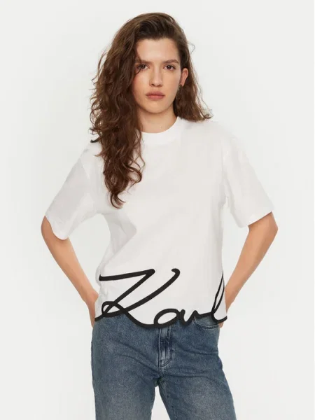 KARL LAGERFELD Tricou alb