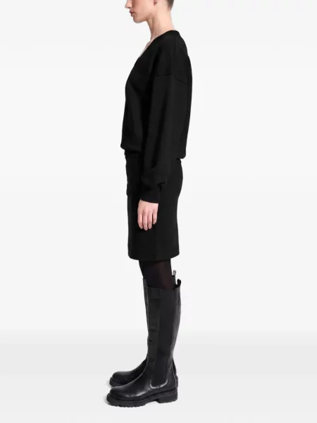 Rochie mini Marcella cu decolteu în V negru