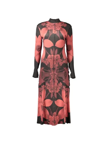 Lung rochie midi Desigual cu model floral cu imagine negru