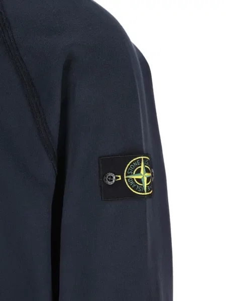 Lung hanorac Stone Island cu strasuri albastru