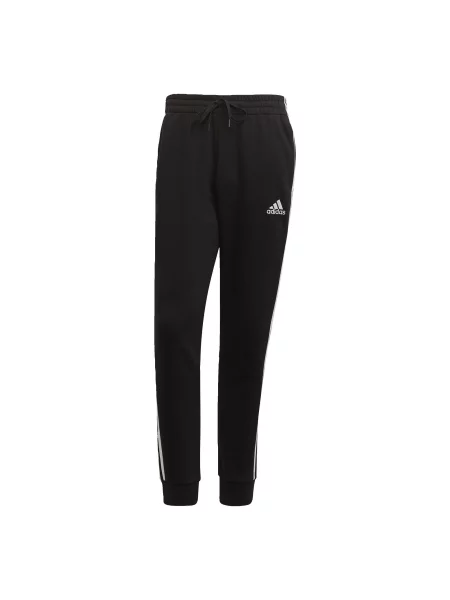 Spodnie adidas Essentials Tapered Cuff 3 Stripes białe