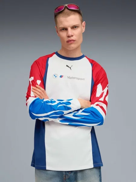 Лонгслив Puma из джерси синий