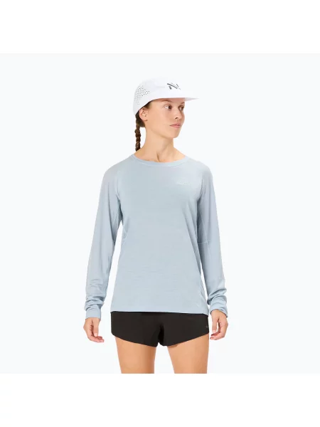 Běžecké tričko Longsleeve NNormal Merino blue modré