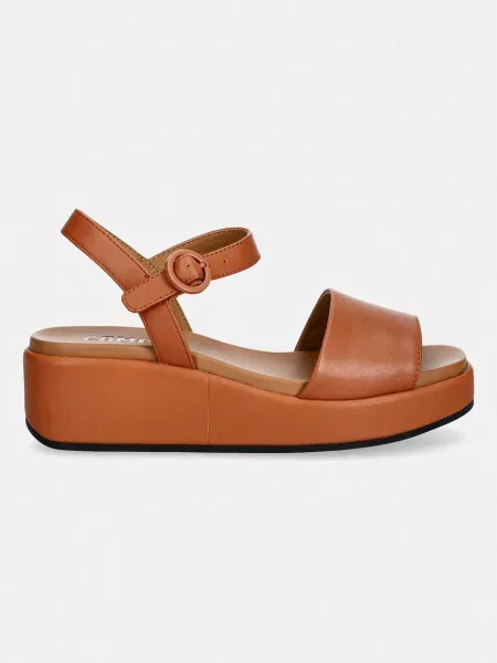 Camper sandali s polno usnjeni Misia rjava