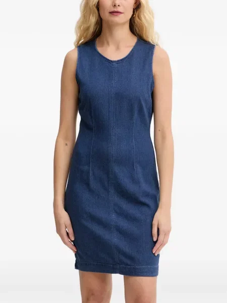 Rochie mini Guess fără mâneci albastru