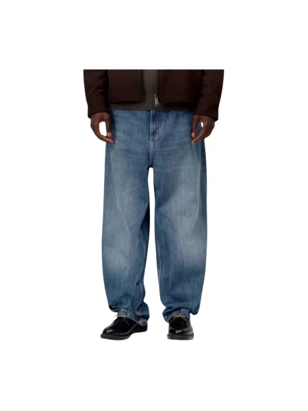 Carhartt WIP Brandon Pant jeansy loose niebieskie