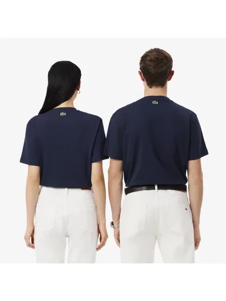Lacoste Dżersejowy T-Shirt Z Tłoczonym Logo szary