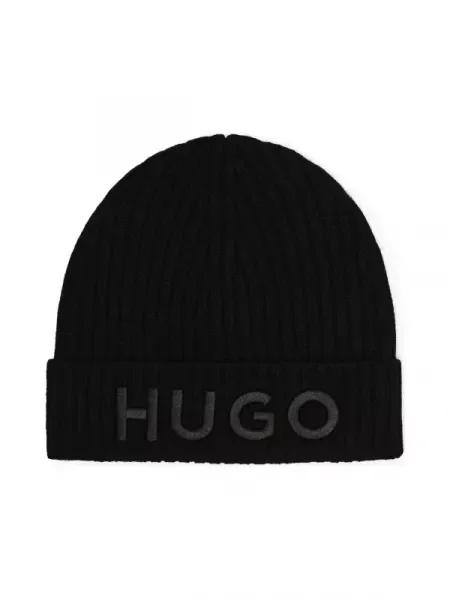 HUGO De lână căciulă negru