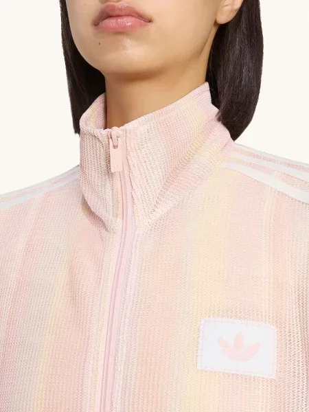 Adidas Originals Tréninková Bunda Knitted Firebird světle růžová bílá