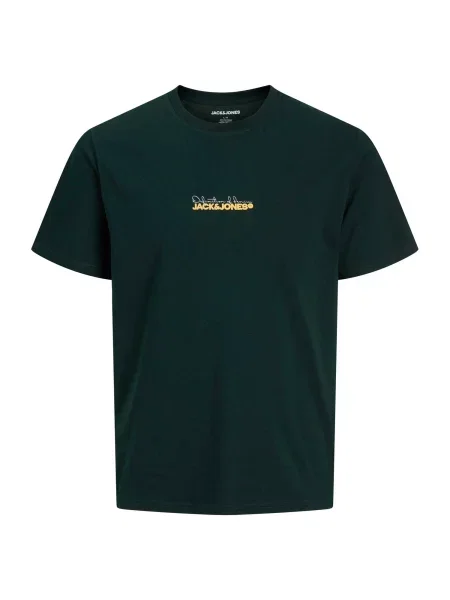 JACK & JONES Tricou JJKENDRICK șamoa / verde închis alb