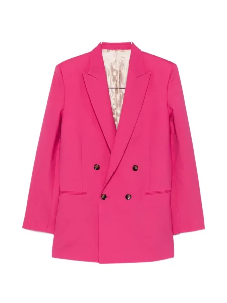 Geacă Alberta Ferretti cu două rânduri de nasturi roz