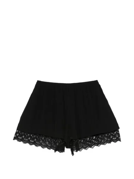 Mini pantaloni scurți Simone Rocha din dantelă mini negru