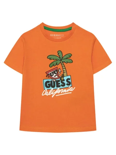 Dětské tričko Guess oranžové