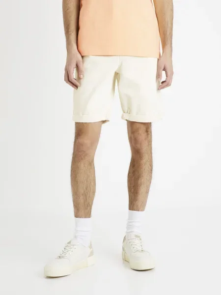Džínové šortky Celio bílé