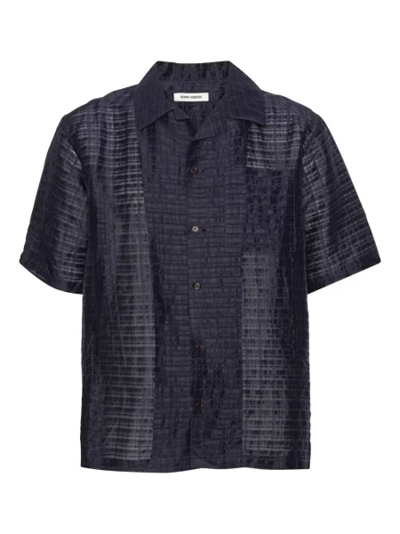 Kratak košulja Henrik Vibskov karirana plava