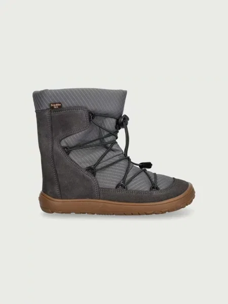 Froddo cizme de zăpadă pentru copii BAREFOOT TEX TRACK WOOL gri