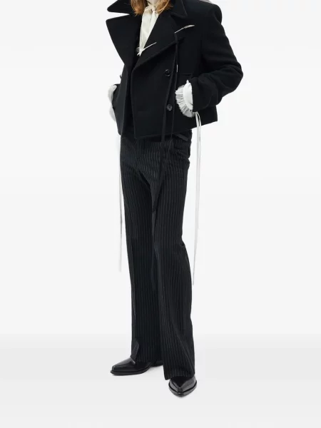 Geacă Ann Demeulemeester cu două rânduri de nasturi negru
