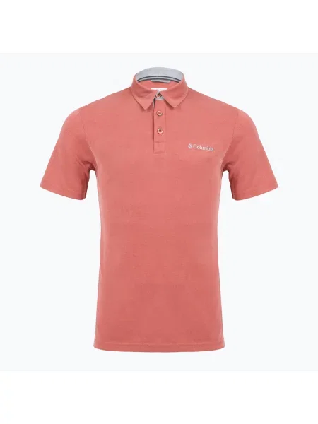 Tricou pentru bărbați Columbia Nelson Point Polo washed red roșu