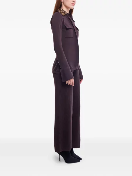 Kołnierzykowy koszula Izaak Azanei brązowa