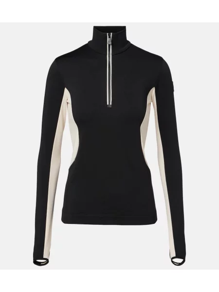 Lenjerie de corp termoactivă Moncler Grenoble de jumătate de fermoar negru