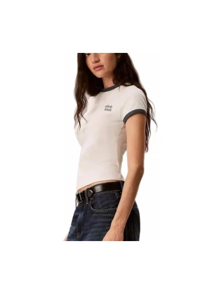 Tricou Calvin Klein Jeans cu autograf alb