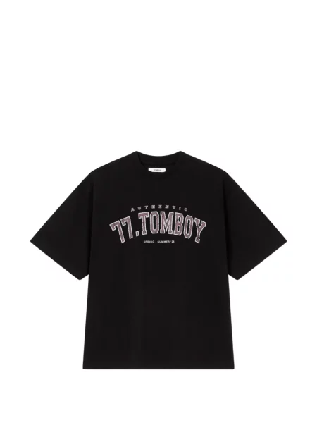 Tričko Tomboy s kulatým výstřihem černé