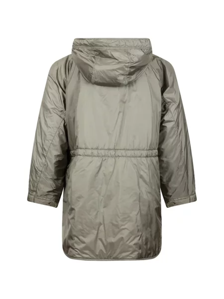 Palton Weekend Max Mara cu glugă cu cordon gri
