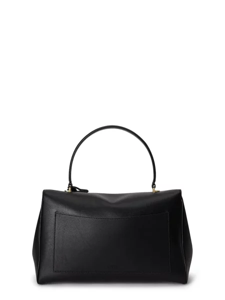 Geantă Lauren Ralph Lauren din piele negru