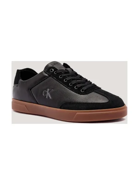 Calvin Klein Sneakers cu adaos de piele negru