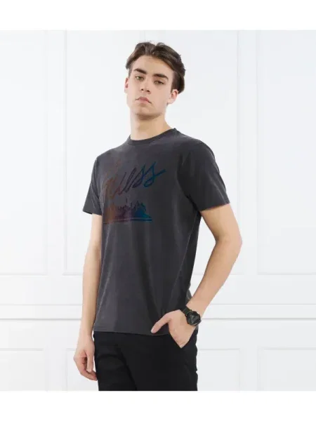 GUESS Tricou SS BSC GUESS ISLAND | Relaxed fit negru