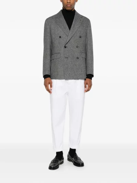 Pantaloni Eleventy alb
