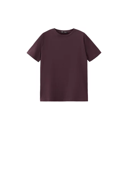 MANGO Tricou CHALS bordeaux roșu