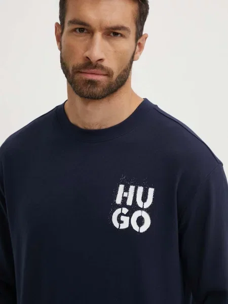 Суитчър Hugo с принт тъмносиньо