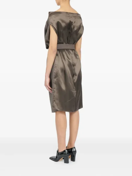 Вълнена костюм рокля Mm6 Maison Margiela сиво