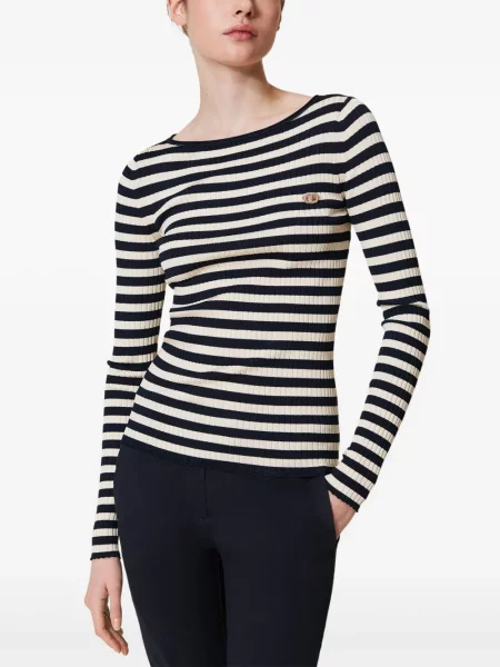 Pulover Twinset cu dungi albastru