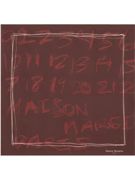 Fular Maison Margiela cu imagine maro
