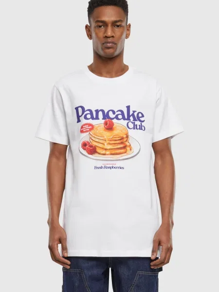 Mister Tee Majica Pancake rumena / lila / rdeča bela