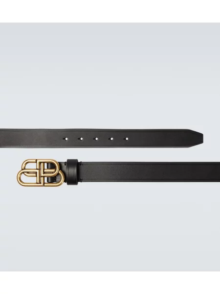 Curea Balenciaga din piele negru