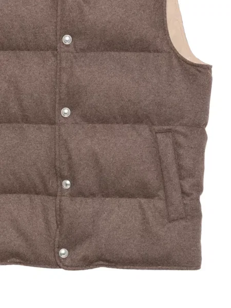 Vestă Eleventy din piele de căprioară maro