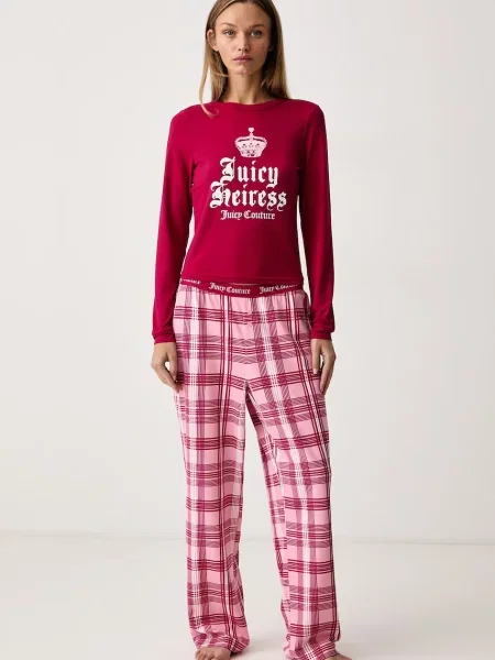 Juicy Couture pyžamová košile HEIRESS SET červená