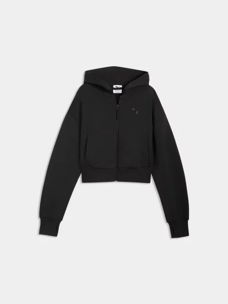 Спортивна кофта PUMA Tech Sense Fz Hoodie Dk комбінований верх чорний