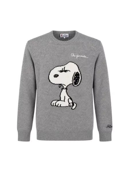 Sweter Mc2 Saint Barth wełniany szary