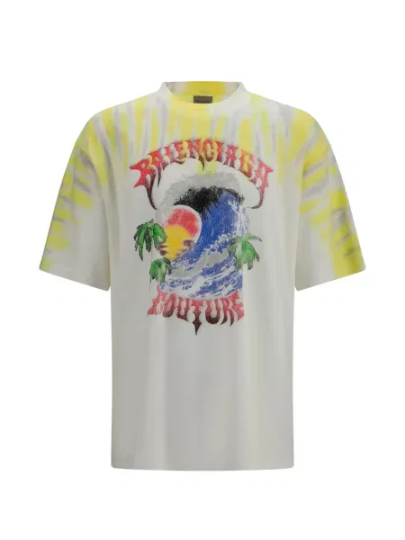 Tricou Balenciaga cu imagine cu legături alb